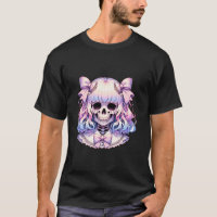 Skeleton with Coquette Bow Pastel Goth Halloween