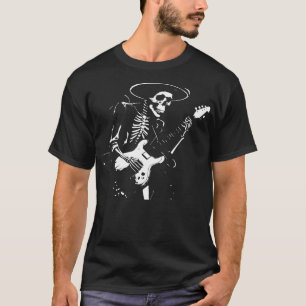 skeleton with hat playing the guitar T-Shirt