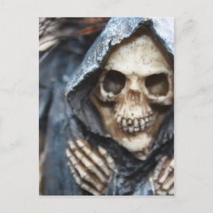 Skeleton with Hood Post Card