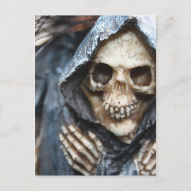 Skeleton with Hood Post Card (Front)