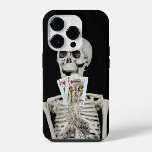 Skeleton With Playing Cards iPhone 14 Pro Case