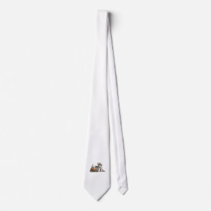 Skeleton with pumpkin and drink. Halloween Tie