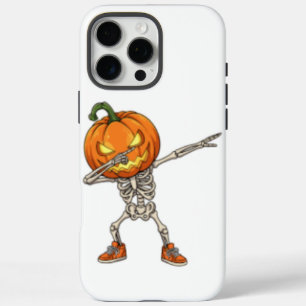 Skeleton with Pumpkin Head Dab Dance Halloween  iPhone 16 Pro Max Case