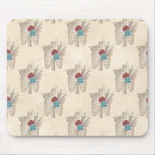 Skeleton with Roses Mouse Mat