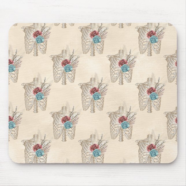Skeleton with Roses Mouse Mat (Front)