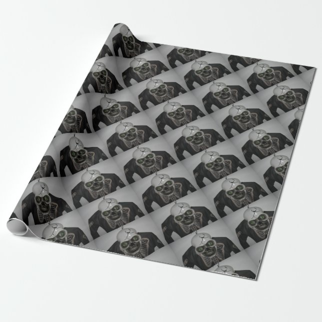 Skeleton Wrapping Paper (Unrolled)