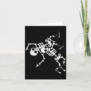 Skeleton Wrestlers Funny Gift For Halloween Card