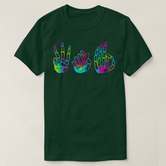 Skeleton WTF in ASL T-Shirt (Design Front)