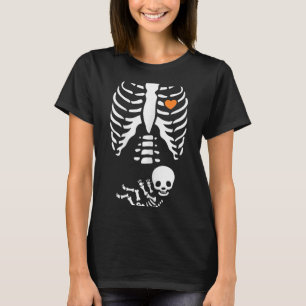 Skeleton Xray Halloween Costume Pregnant Women Mom T-Shirt