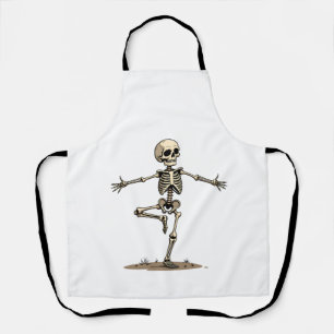 Skeleton Yoga � Funny Halloween Fitness Shirt Apron