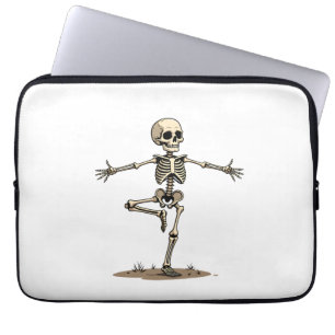 Skeleton Yoga – Funny Halloween Fitness Shirt Laptop Sleeve