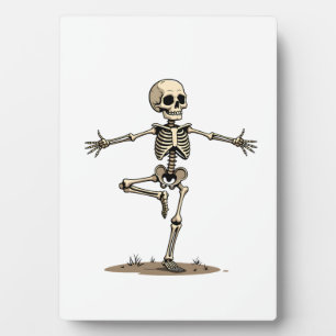 Skeleton Yoga � Funny Halloween Fitness Shirt Plaque