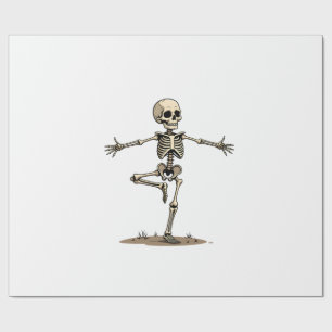 Skeleton Yoga � Funny Halloween Fitness Shirt Wrapping Paper
