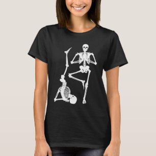 Skeleton Yoga Halloween Costume Yogi Men Women T-Shirt
