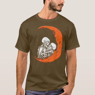 Skeleton Yoga Meditating and Drinking Coffee Funny T-Shirt