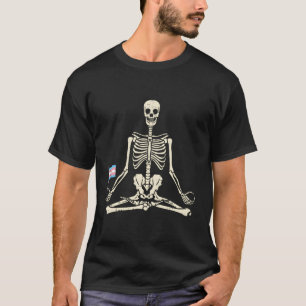 Skeleton Yoga Transgender Flag Yogi Trans Pride Lg T-Shirt