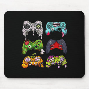 Skeleton Zombie Gaming Controllers Halloween Gamer Mouse Mat