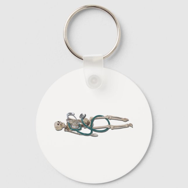 SkeletonAndStethoscope111311 Key Ring (Front)