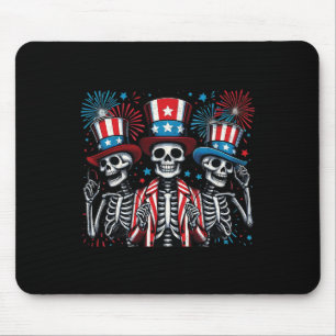 Skeletons 4th Of July Funny Independence Day 3  Mouse Mat