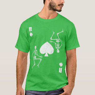 Skeletons Ace Of Spades d Game Gothic Vintage T-Shirt