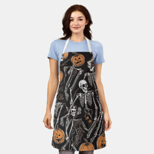 Skeletons All-Over Print Apron, Medium Apron