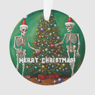 Skeletons and Colourful Ornaments Christmas 