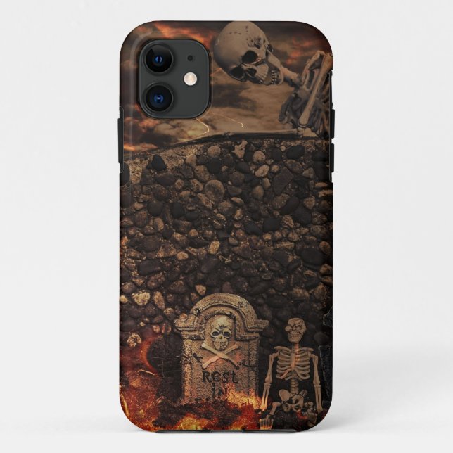 skeletons and tombstones Case-Mate iPhone case (Back)