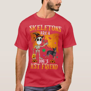 Skeletons Are A Dog Best Friend Australian Cattle T-Shirt