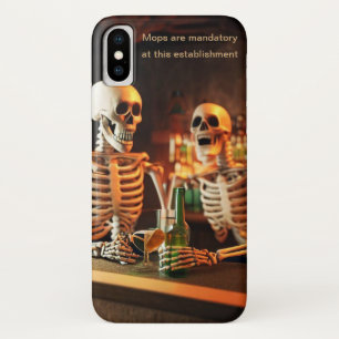 Skeletons at a bar iPhone x case