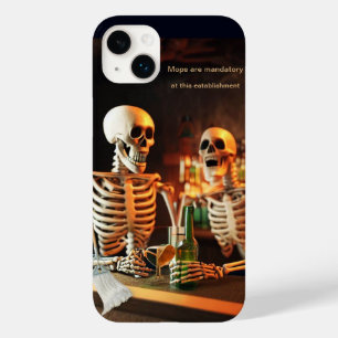 Skeletons at a bar Case-Mate iPhone 14 plus case