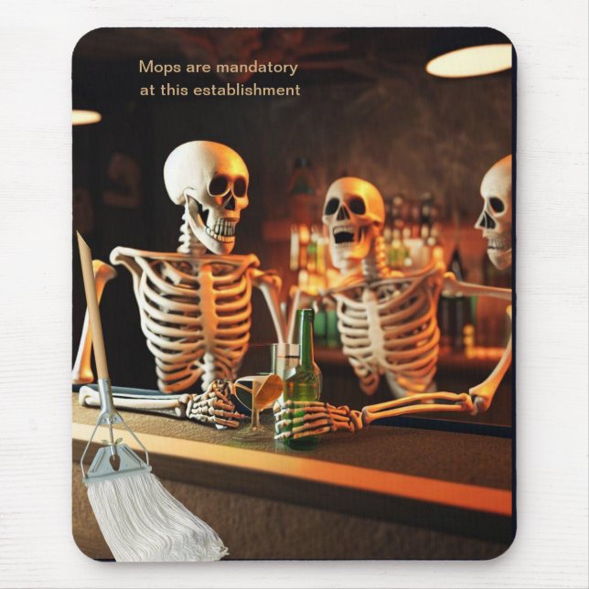 Skeletons at a bar mouse mat (Front)