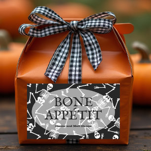 Skeletons BONE APPÉTIT Rectangular Sticker