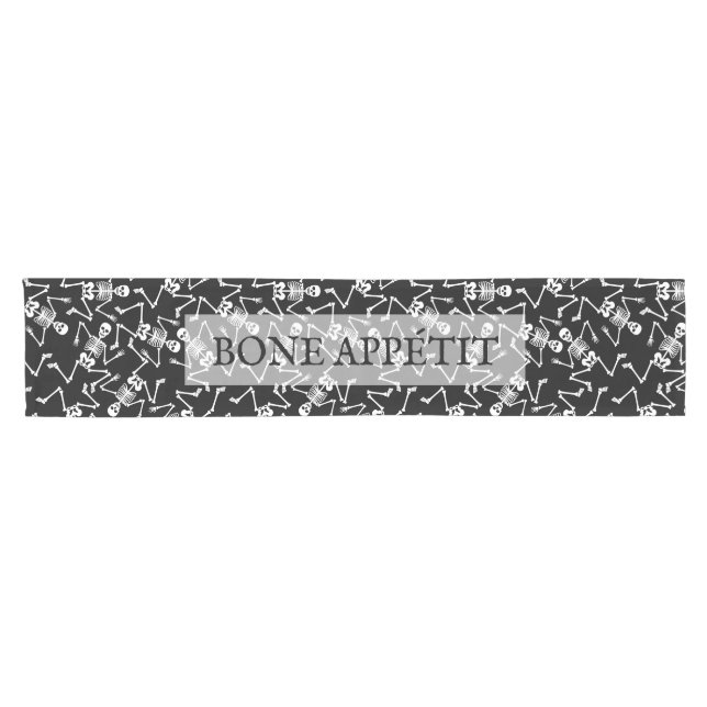 Skeletons BONE APPÉTIT Short Table Runner (Horizontal)