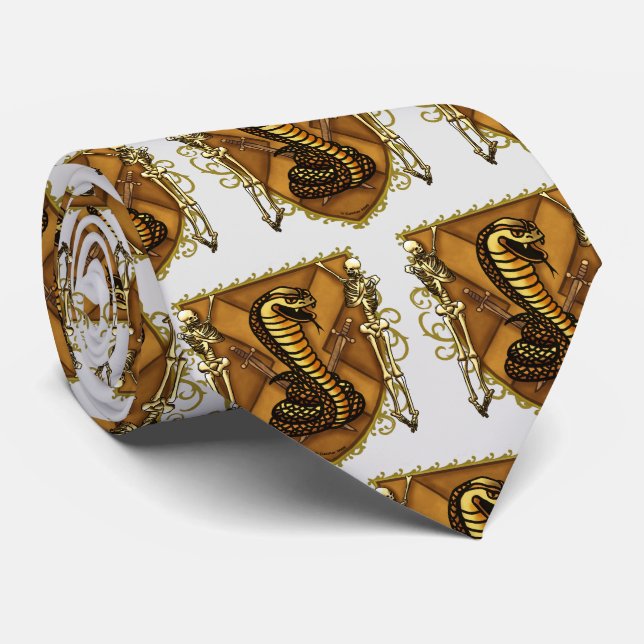 Skeletons Cobra Shield  Tie (Rolled)