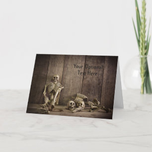 Skeletons custom greeting card