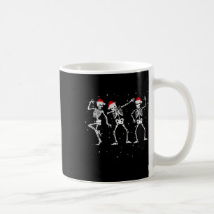 Skeletons Dancing With Santa Hats Funny Christmas  Coffee Mug