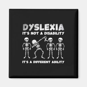 Skeletons Dyslexia Awareness Halloween Costume  Magnet
