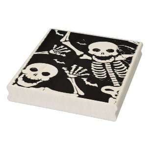 Skeletons  - Halloween card making Rubber Stamp