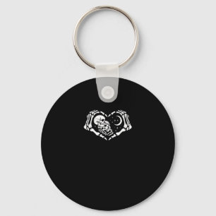 Skeletons Heart Hands Key Ring