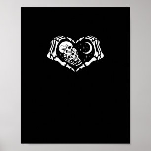 Skeletons Heart Hands Poster