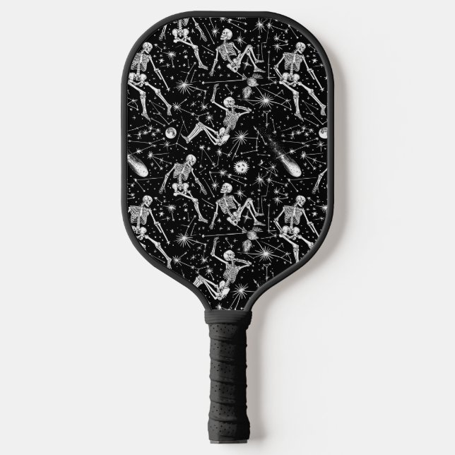 Skeletons in space background  pickleball paddle (Front)
