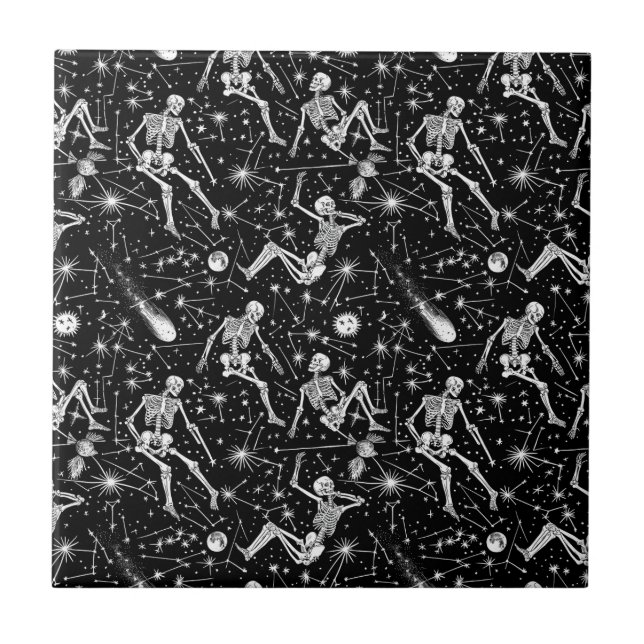 Skeletons in space background  tile (Front)