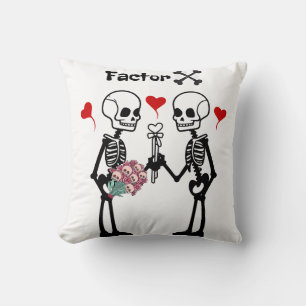 Skeletons lovers cushion