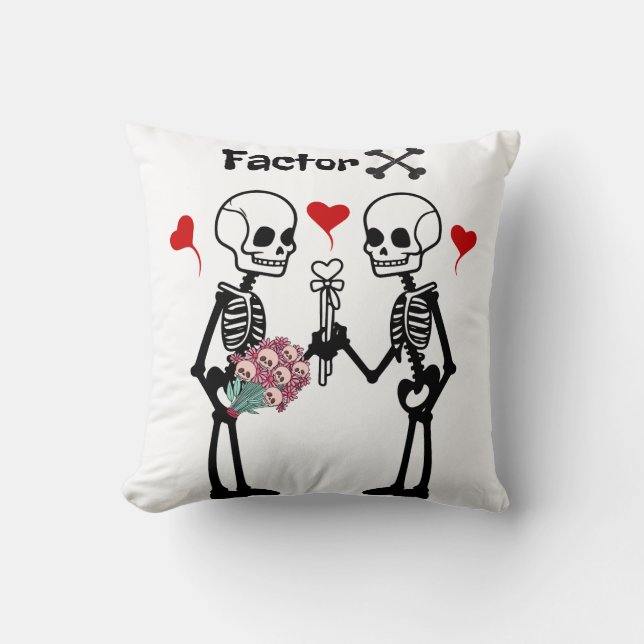 Skeletons lovers cushion (Front)