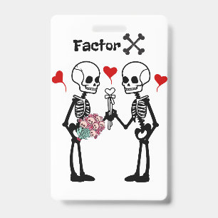 Skeletons lovers ID badge
