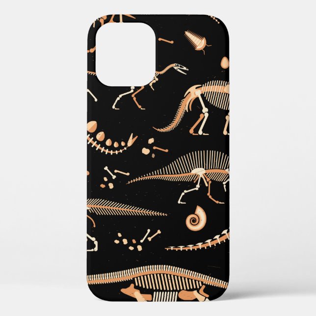 Skeletons of dinosaurs and fossils pattern Case-Mate iPhone case (Back)