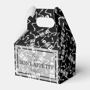Skeletons on Black Halloween Favour Box