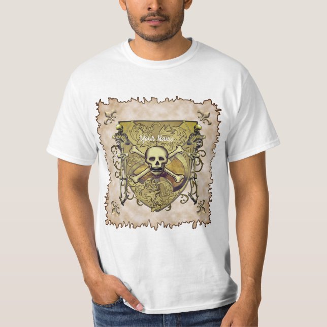 Skeletons Shield  T-Shirt (Front)