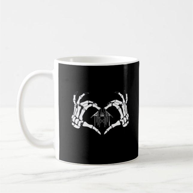 Skeletons Token Heart Hands  Coffee Mug (Left)