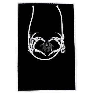 Skeletons Token Heart Hands Medium Gift Bag